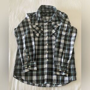 Vertical Sport boys long sleeve button up plaid shirt multicolor, Size l…